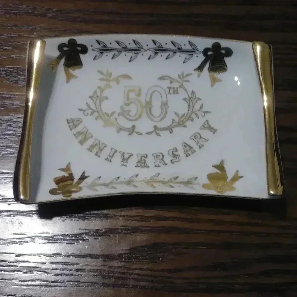 Vintage 50th Anniversary Porcelain Dish